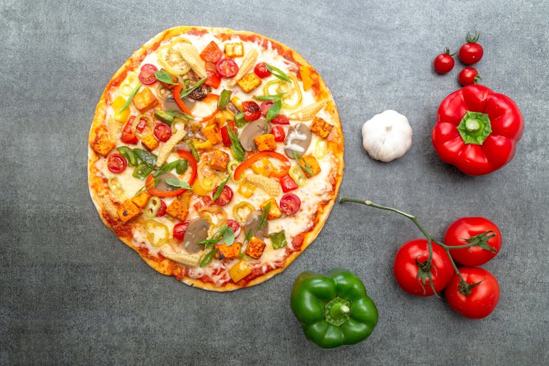 Gluten-free garden veggie pizza