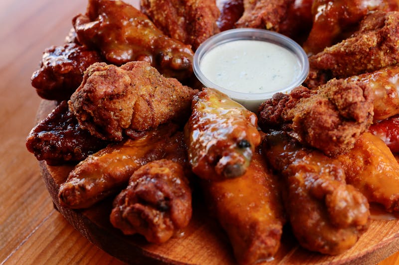 Crispy wings with house buffalo sauce