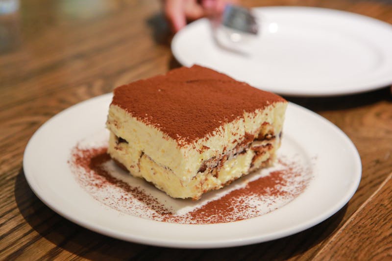 Tiramisu dessert in a glass