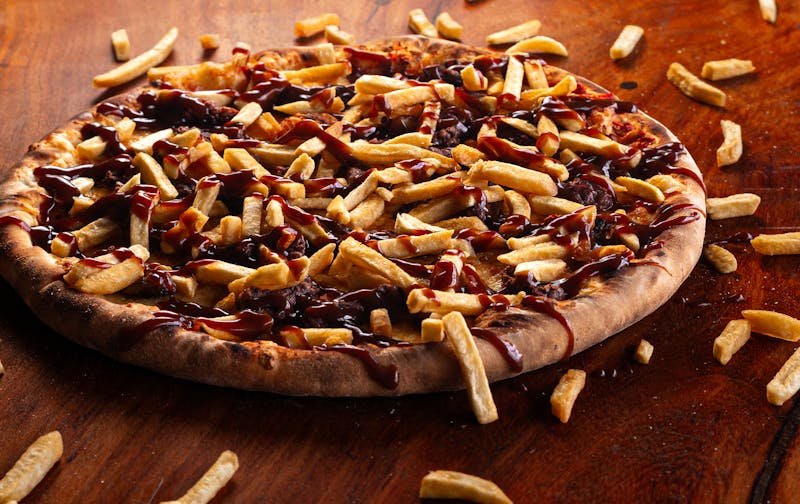 Cheese and veggie pizza with bell peppers and olives